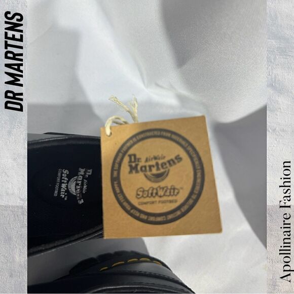 DR MARTENS AUDRICK NAPPA LEATHER PLATFORM SHOES IN BLACK 10 LADIES NWT - Picture 7 of 9